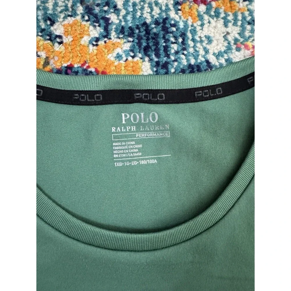 Polo Ralph Lauren Performance Green‎ Short Sleeve Crewneck Tshirt Size 1XB